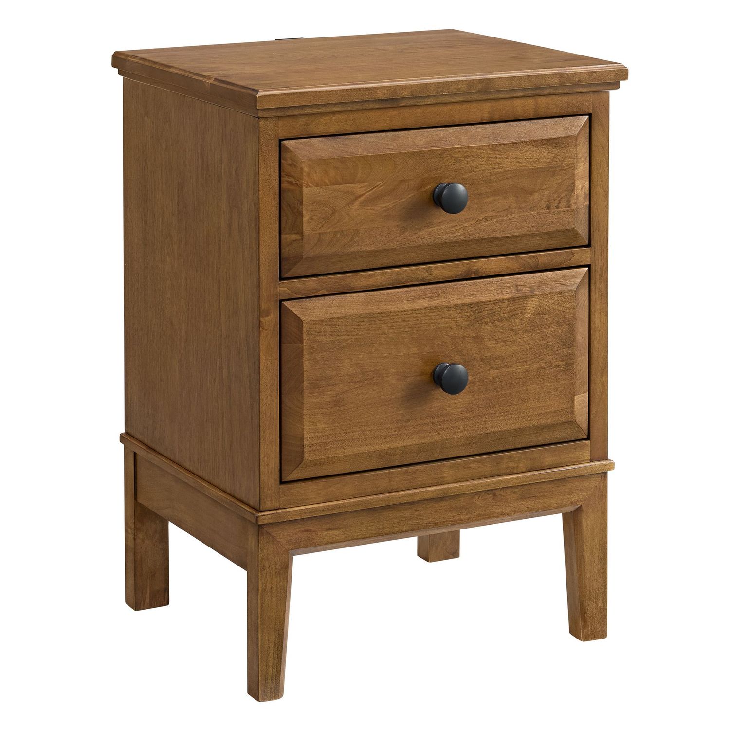 Whittier Virginia 2 Drawer Small Nightstand Mocha