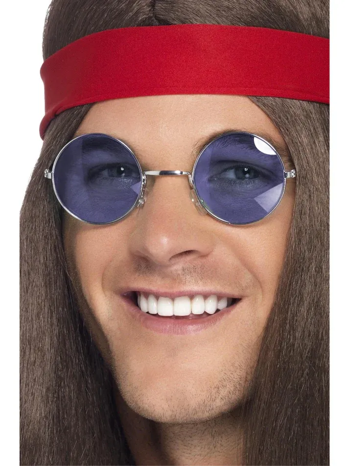 Hippie Specs, Silver - Blue *