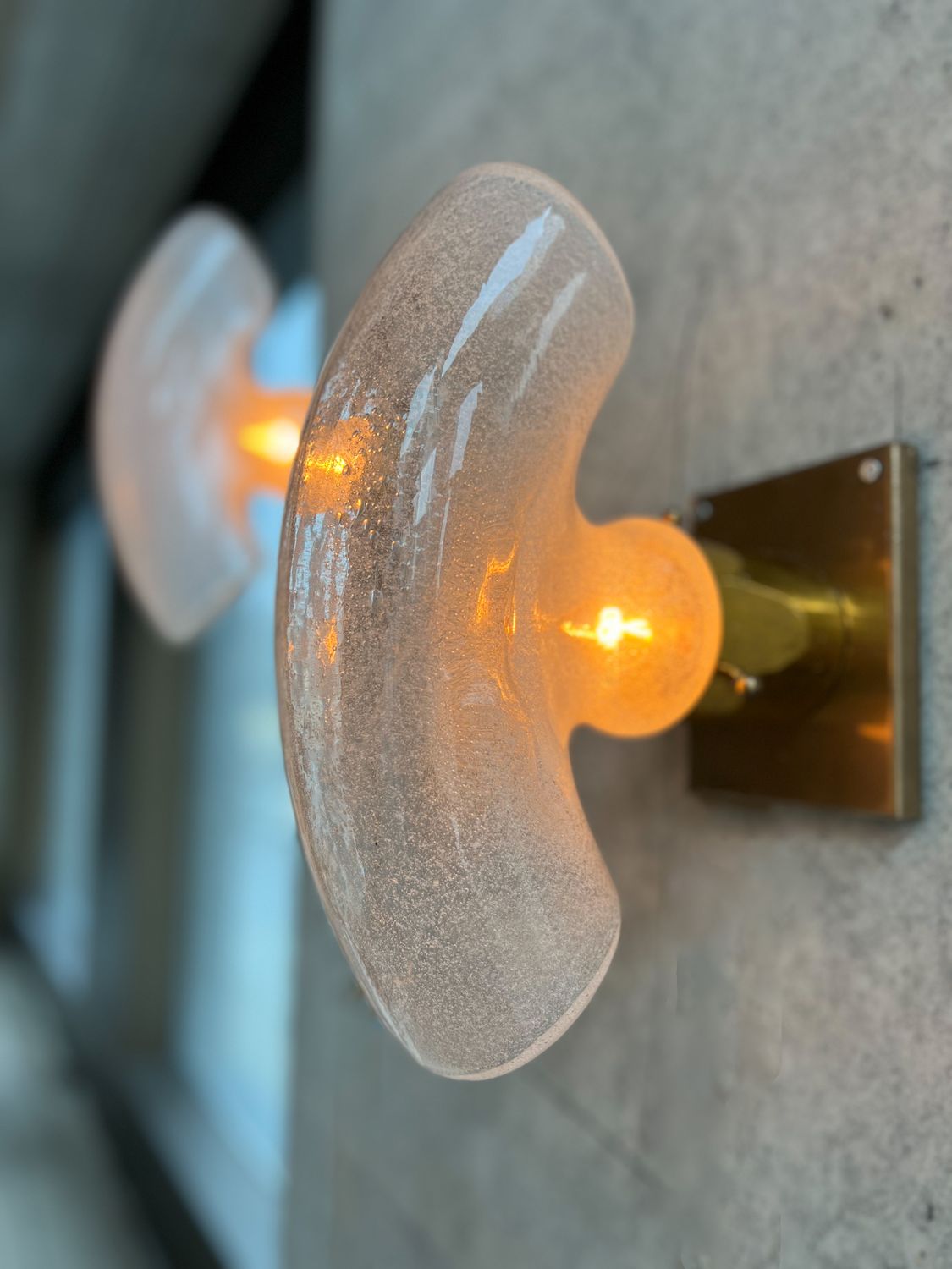 Rare Carlo Nason Murano Glass Wall Sconces