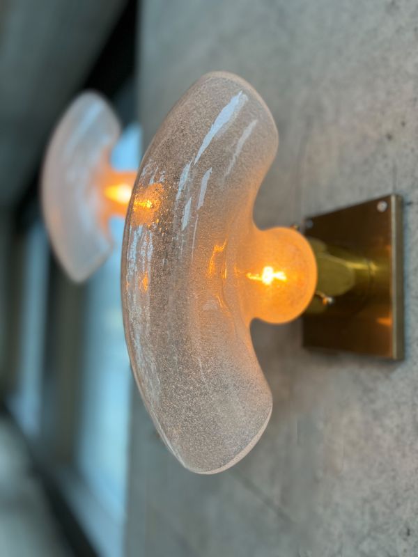 Rare Carlo Nason Murano Glass Wall Sconces