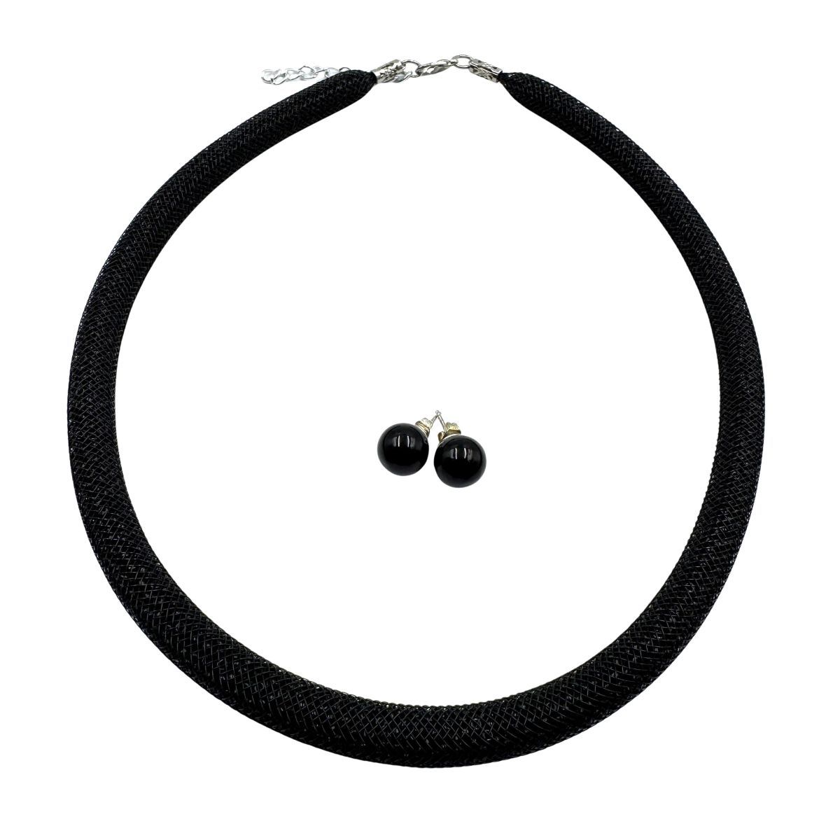 Schmuckset: Halskette &amp; Ohrstecker, Murano Glas