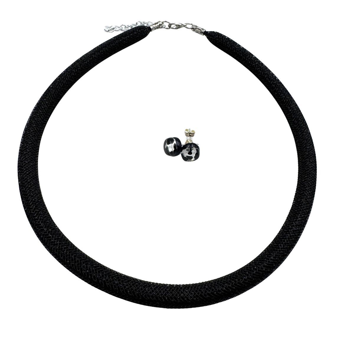 Schmuckset: Halskette &amp; Ohrstecker, Murano Glas