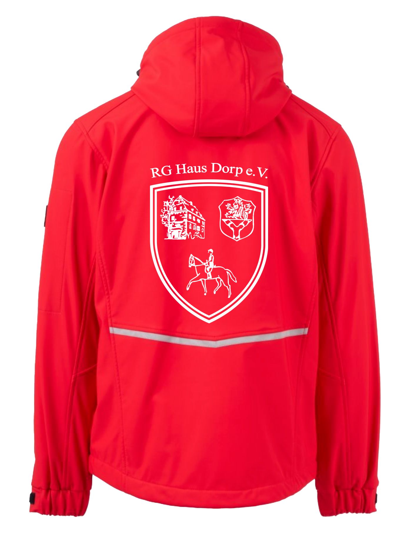 RG Haus Dorp - Vereins Softshelljacke  Unisex Rot