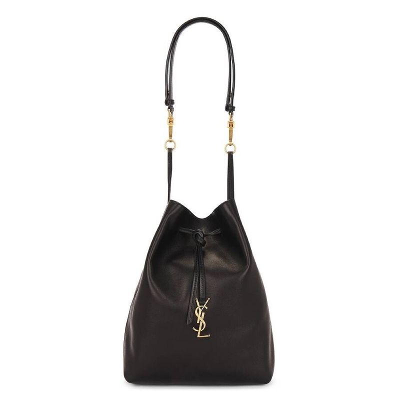 *NEW* Saint Laurent YSL Paris Pochon Nappa Black