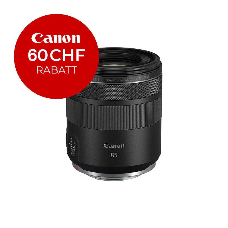 Canon RF 85mm 2.0 Macro IS STM - inkl. CHF 60 Sofortrabatt Canon RF 85mm 2.0 Macro IS STM - inkl. CHF 60 Sofortrabatt
