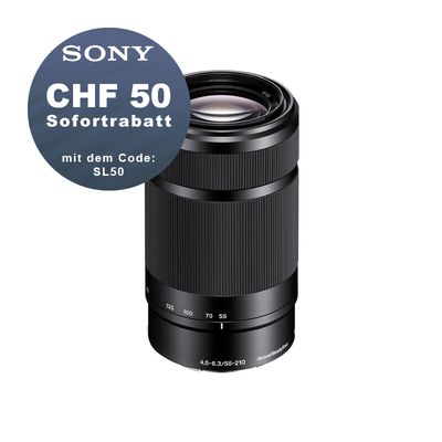 Sony E 55-210mm 4.5-6.3 OSS - CHF 50 Sofortrabatt mit Code SL50