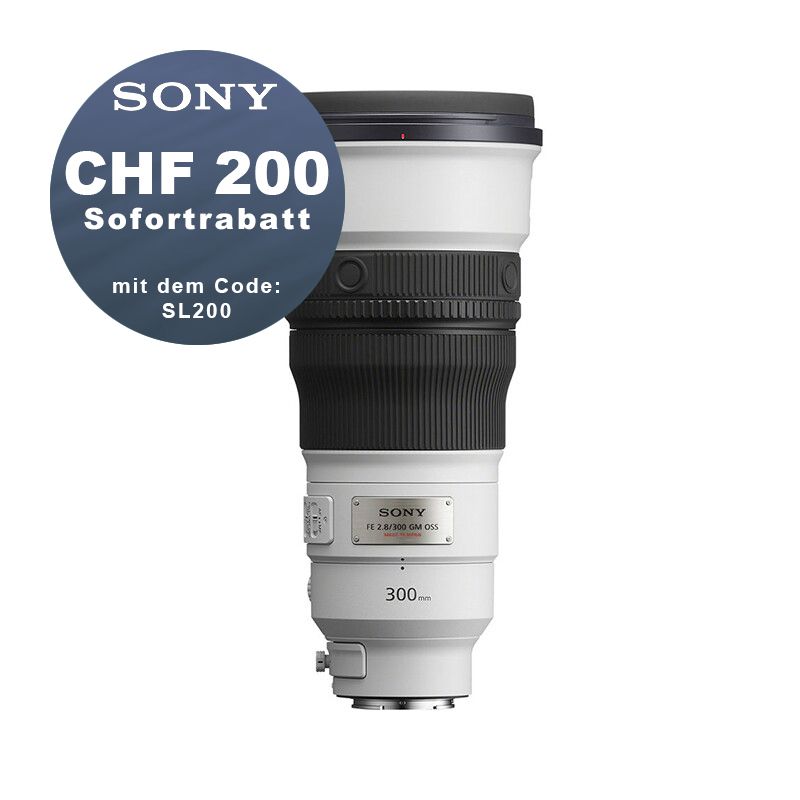 Sony FE 300mm 2.8 GM OSS - ''4 Jahre Garantie'' - CHF 200 Sofortrabatt mit Code SL200