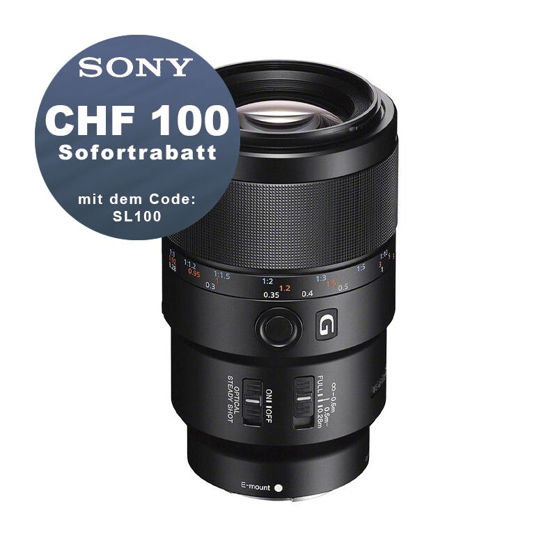 Sony FE 90mm 2.8 G OSS Macro - ''4 Jahre Garantie'' - CHF 100 Sofortrabatt mit Code SL100
