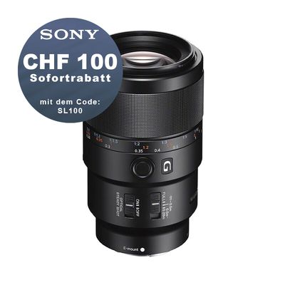 Sony FE 90mm 2.8 G OSS Macro - ''4 Jahre Garantie'' - CHF 100 Sofortrabatt mit Code SL100