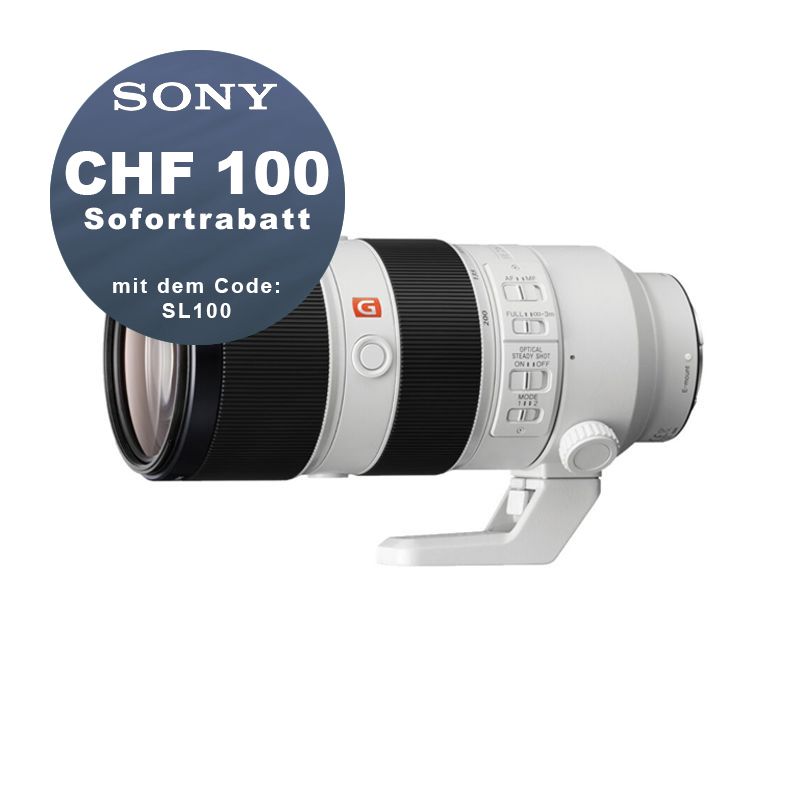 Sony FE 70-200mm 2.8 GM OSS - ''4 Jahre Garantie'' - CHF 100 Sofortrabatt mit Code SL100 Sony FE 70-200mm 2.8 GM OSS - ''4 Jahre Garantie'' - CHF 100 Sofortrabatt mit Code SL100