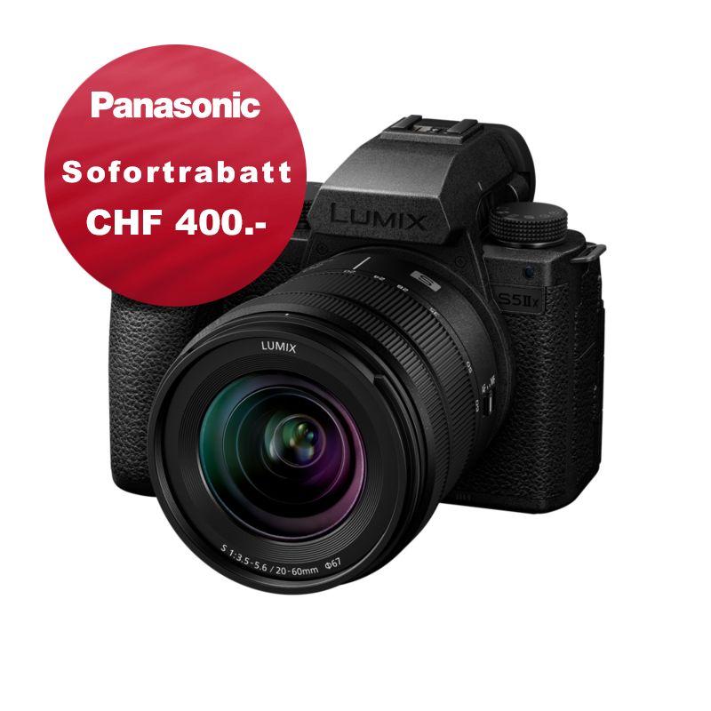 Panasonic S5 Mark II X Kit mit 20-60mm - 5 Jahres Garantie - inkl. CHF 400 Sofortrabatt Panasonic S5 Mark II X Kit mit 20-60mm - 5 Jahres Garantie - inkl. CHF 400 Sofortrabatt