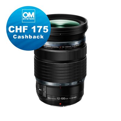 OM System M.Zuiko 12-100mm 4.0 IS Pro - CHF 175 Cashback OM System M.Zuiko 12-100mm 4.0 IS Pro - CHF 175 Cashback