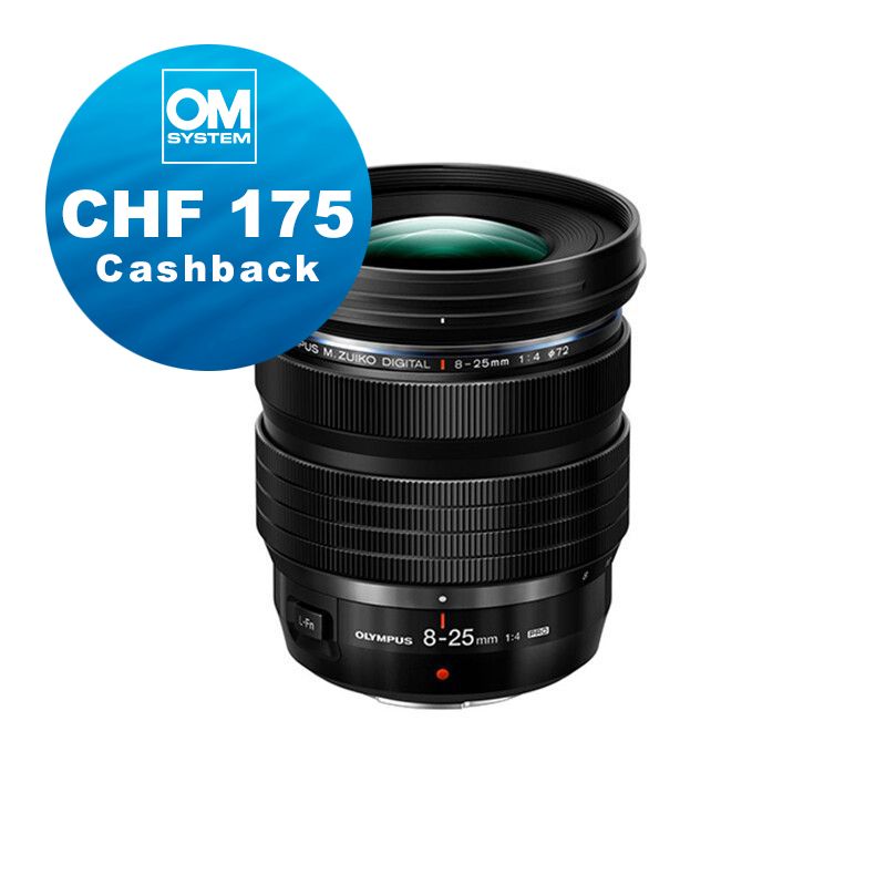 OM System M.Zuiko 8-25mm 4.0 Pro - CHF 175 Cashback