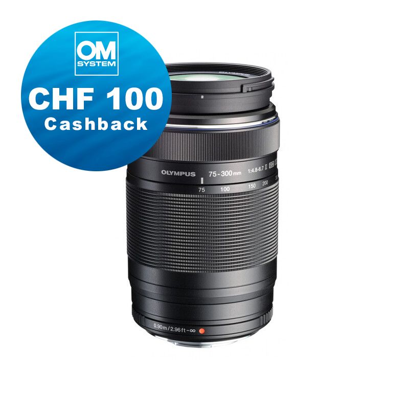 OM System M.Zuiko 75-300mm 4.8-6.7 II ED - CHF 100 Cashback