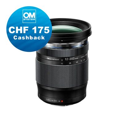 OM System M.Zuiko 12-200mm 3.5-6.3 ED - CHF 175 Cashback OM System M.Zuiko 12-200mm 3.5-6.3 ED - CHF 175 Cashback