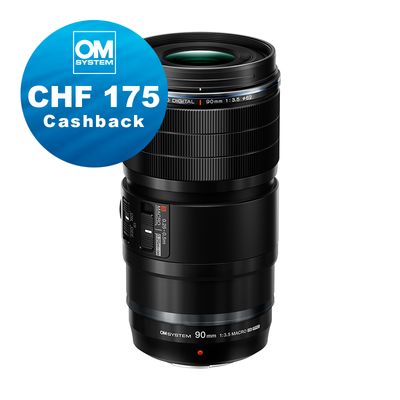 OM System M.Zuiko 90mm 3.5 Macro IS Pro - CHF 175 Cashback OM System M.Zuiko 90mm 3.5 Macro IS Pro - CHF 175 Cashback
