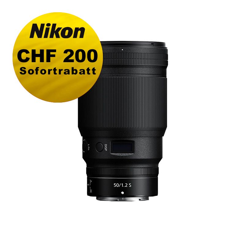 Nikon Z 50mm 1.2 S - ''Swiss Garantie'' - inkl. CHF 200 Sofortrabatt Nikon Z 50mm 1.2 S - ''Swiss Garantie'' - inkl. CHF 200 Sofortrabatt