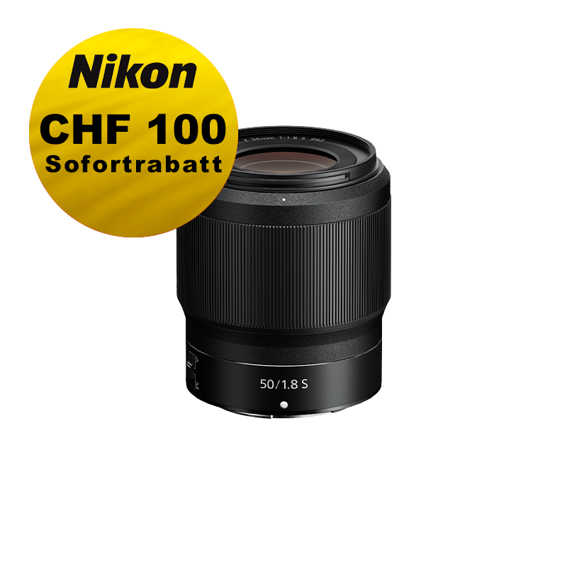Nikon Z 50mm 1.8 S - ''Swiss Garantie'' - inkl. CHF 100 Sofortrabatt Nikon Z 50mm 1.8 S - ''Swiss Garantie'' - inkl. CHF 100 Sofortrabatt