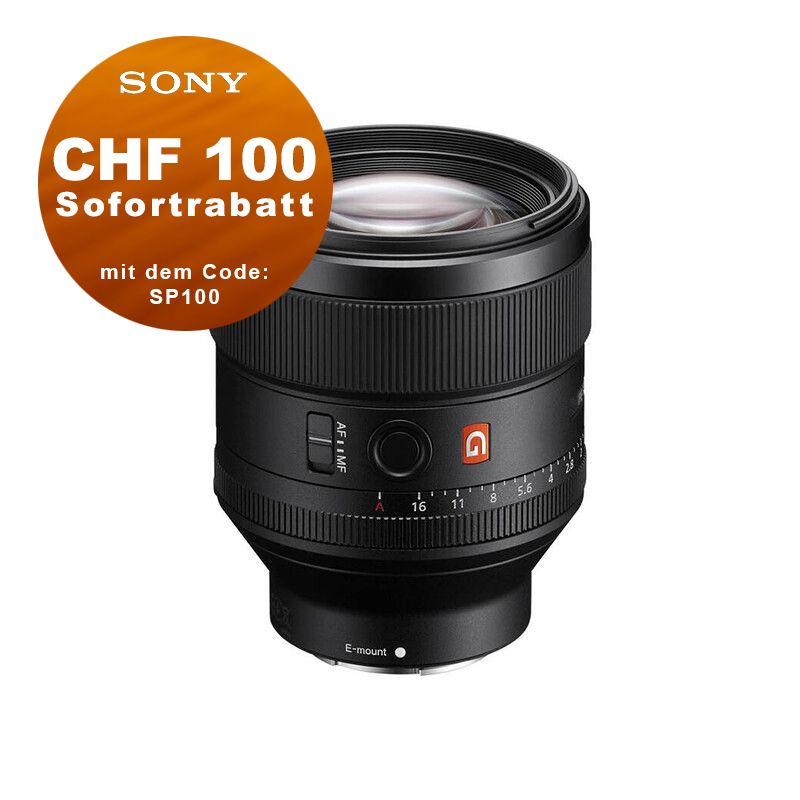 Sony FE 85mm 1.4 GM - ''4 Jahre Garantie'' - CHF 100 Sofortrabatt mit Code SP100 Sony FE 85mm 1.4 GM - ''4 Jahre Garantie'' - CHF 100 Sofortrabatt mit Code SP100