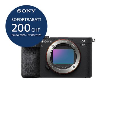 Sony A7C Mark II Gehäuse (black) - ''4 Jahre Garantie'' - inkl. CHF 200 Sofortrabatt Sony A7C Mark II Gehäuse (black) - ''4 Jahre Garantie'' - inkl. CHF 200 Sofortrabatt