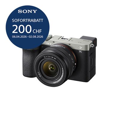Sony A7C Mark II Kit mit 28-60mm (silver) - ''4 Jahre Garantie'' - inkl. CHF 200 Sofortrabatt Sony A7C Mark II Kit mit 28-60mm (silver) - ''4 Jahre Garantie'' - inkl. CHF 200 Sofortrabatt