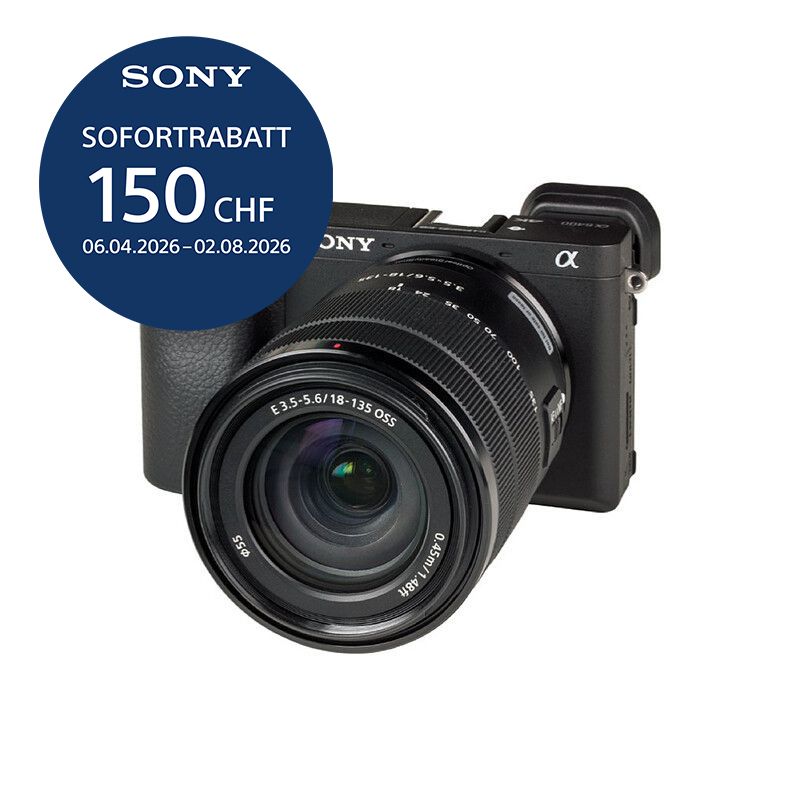 Sony A6400 A Kit mit 18-135mm - ''4 Jahre Garantie'' - inkl. CHF 150 Sofortrabatt