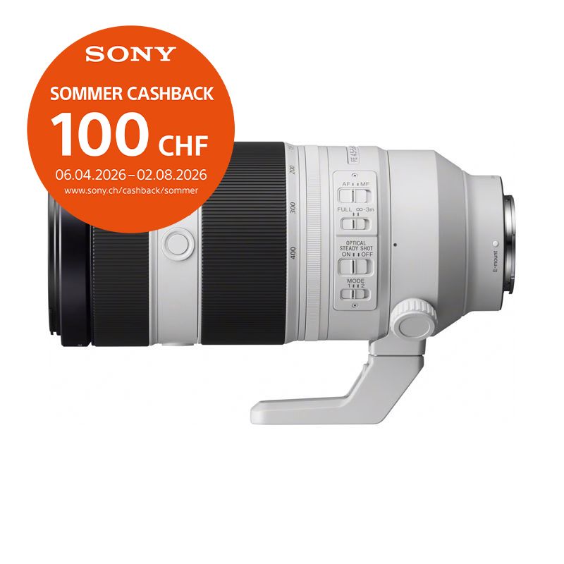 Sony FE 100-400mm 4.5-5.6 GM OSS - ''4 Jahre Garantie'' - CHF 100 Cashback Sony FE 100-400mm 4.5-5.6 GM OSS - ''4 Jahre Garantie'' - CHF 100 Cashback