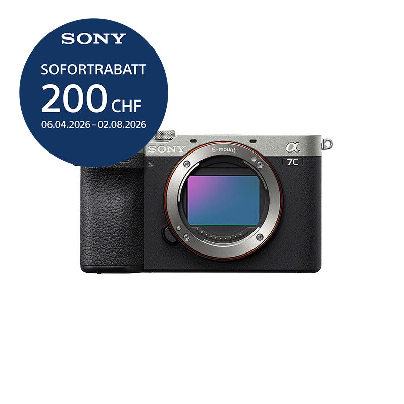 Sony A7C Mark II Gehäuse (silver) - ''4 Jahre Garantie'' - inkl. CHF 200 Sofortrabatt