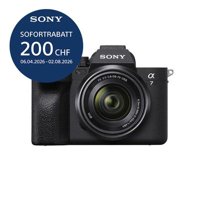 Sony A7 Mark IV Kit mit 28-70mm - ''4 Jahre Garantie'' - inkl. CHF 200 Sofortrabatt Sony A7 Mark IV Kit mit 28-70mm - ''4 Jahre Garantie'' - inkl. CHF 200 Sofortrabatt