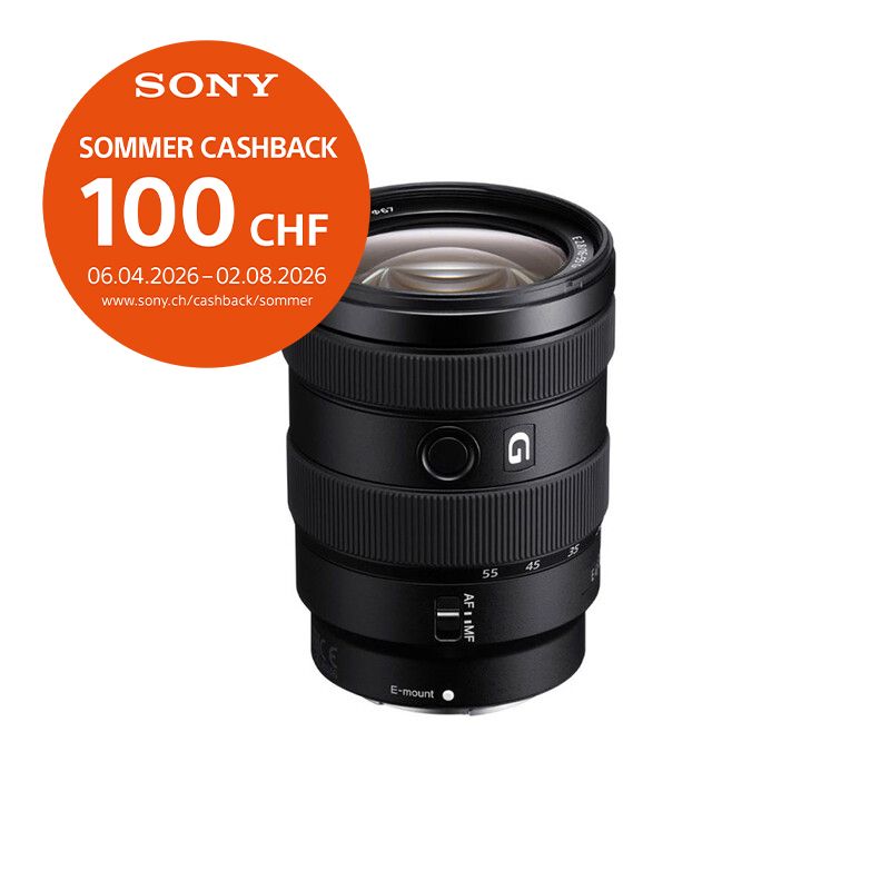 Sony E 16-55mm 2.8 G - ''4 Jahre Garantie'' - CHF 100 Cashback Sony E 16-55mm 2.8 G - ''4 Jahre Garantie'' - CHF 100 Cashback