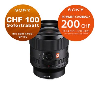 Sony FE 35mm 1.4 GM - ''4 Jahre Garantie'' - CHF 100 Sofortrabatt mit Code SP100 + CHF 200 Cashback