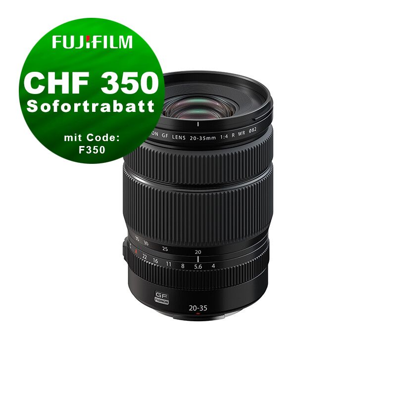 Fujinon GF 20-35mm 4.0 R WR - ''Swiss Garantie'' - CHF 350 Rabatt mit Code F350 Fujinon GF 20-35mm 4.0 R WR - ''Swiss Garantie'' - CHF 350 Rabatt mit Code F350