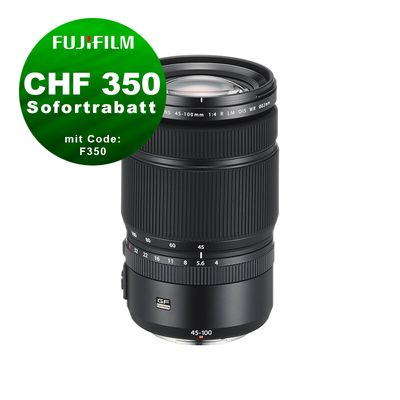 Fujinon GF 45-100mm 4.0 R LM OIS WR - ''Swiss Garantie'' - CHF 350 Rabatt mit Code F350