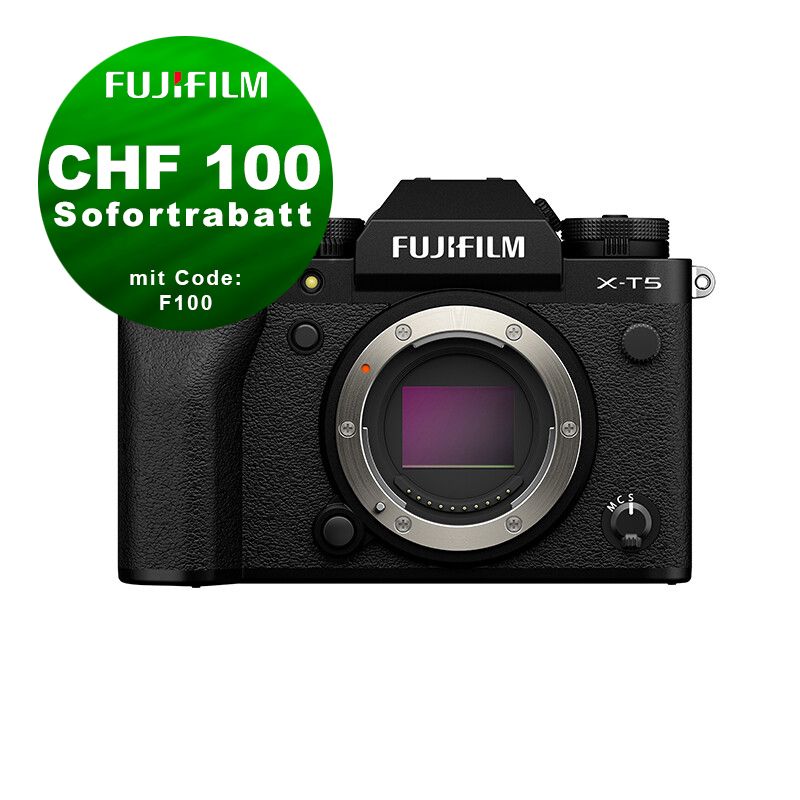 Fujifilm X-T5 Gehäuse (black) - ''Swiss Garantie'' - CHF 100 Rabatt mit Code F100