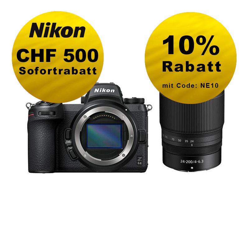 Nikon Z6 II Kit mit 24-200mm - ''Swiss Garantie'' - inkl. CHF 500 Sofortrabatt