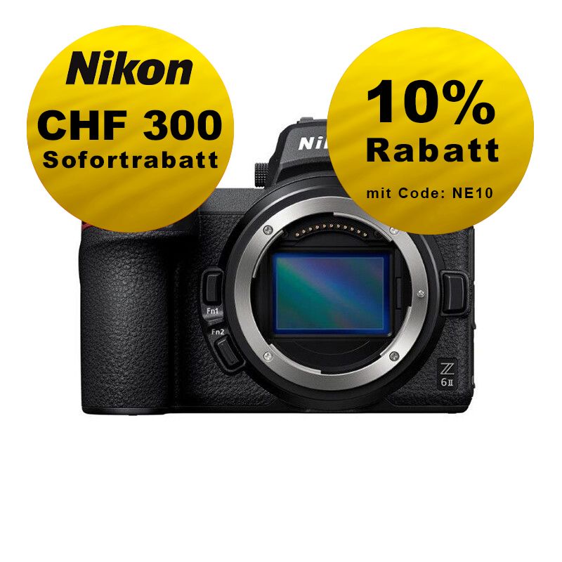 Nikon Z6 II Gehäuse - ''Swiss Garantie'' - inkl. CHF 300 Sofortrabatt Nikon Z6 II Gehäuse - ''Swiss Garantie'' - inkl. CHF 300 Sofortrabatt