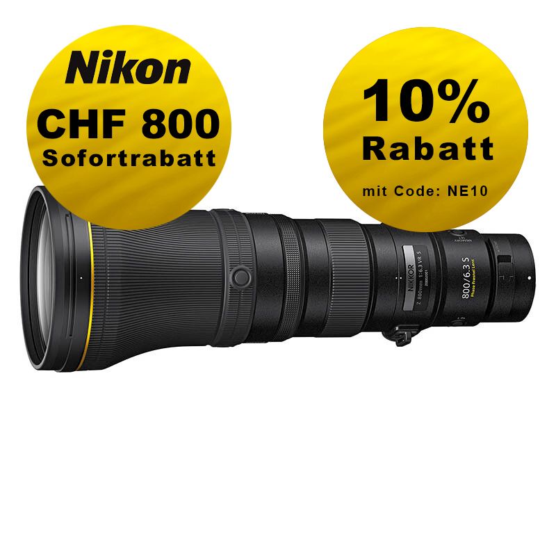 Nikon Z 800mm 6.3 VR S - ''Swiss Garantie'' - inkl. CHF 800 Sofortrabatt