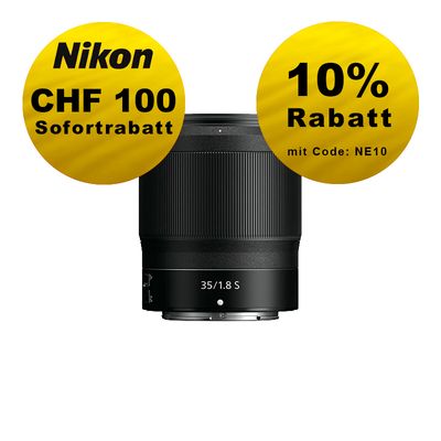 Nikon Z 35mm 1.8 S - ''Swiss Garantie'' - inkl. CHF 100 Sofortrabatt