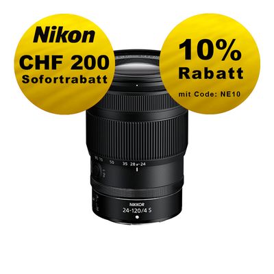 Nikon Z 24-120mm 4.0 S - ''Swiss Garantie'' - inkl. CHF 200 Sofortrabatt