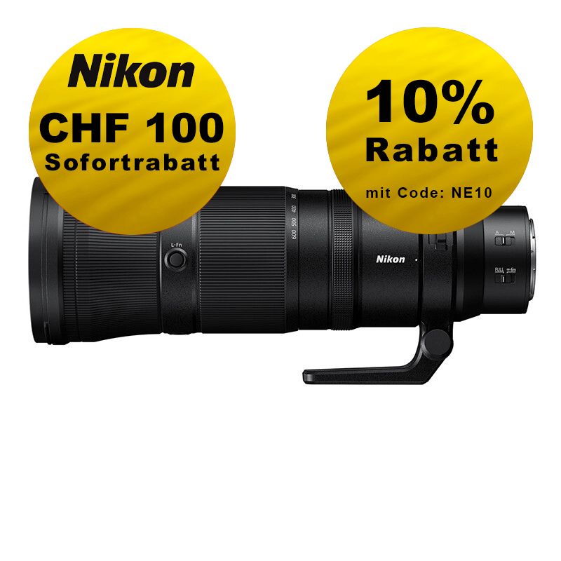 Nikon Z 180-600mm 5.6-6.3 VR - ''Swiss Garantie'' - inkl. CHF 100 Sofortrabatt