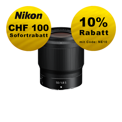 Nikon Z 50mm 1.8 S - ''Swiss Garantie'' - inkl. CHF 100 Sofortrabatt