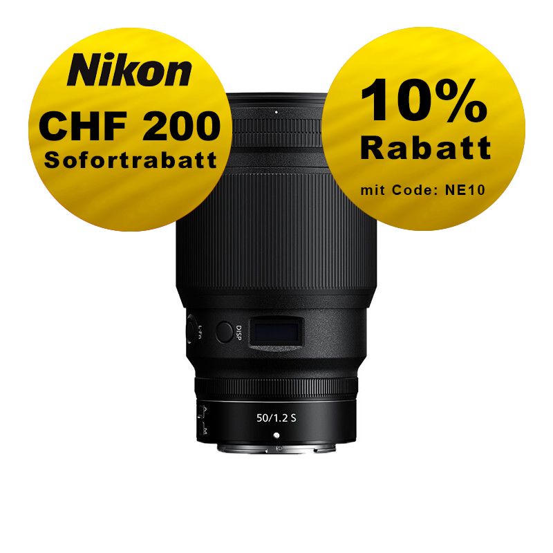 Nikon Z 50mm 1.2 S - ''Swiss Garantie'' - inkl. CHF 200 Sofortrabatt Nikon Z 50mm 1.2 S - ''Swiss Garantie'' - inkl. CHF 200 Sofortrabatt