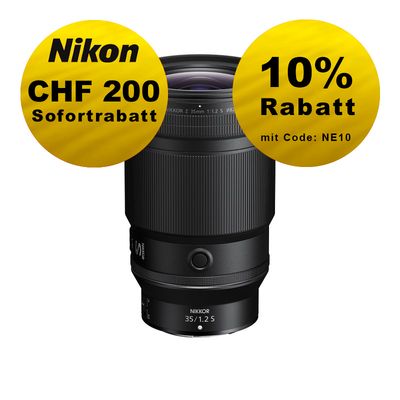 Nikon Z 35mm 1.2 S - ''Swiss Garantie'' - inkl. CHF 200 Sofortrabatt