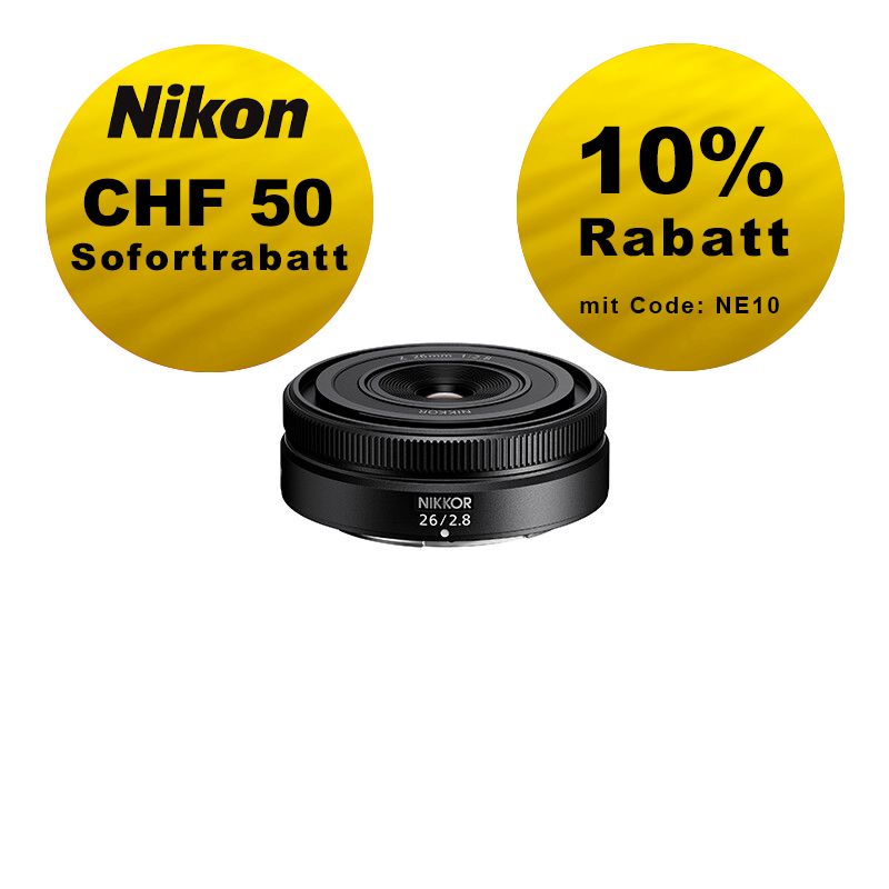 Nikon Z 26mm 2.8 - ''Swiss Garantie'' - inkl. CHF 50 Sofortrabatt Nikon Z 26mm 2.8 - ''Swiss Garantie'' - inkl. CHF 50 Sofortrabatt