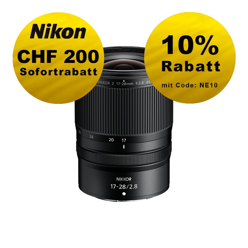 Nikon Z 17-28mm 2.8 - ''Swiss Garantie'' - inkl. CHF 200 Sofortrabatt Nikon Z 17-28mm 2.8 - ''Swiss Garantie'' - inkl. CHF 200 Sofortrabatt
