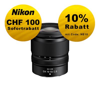 Nikon Z 16-50mm 2.8 VR DX - ''Swiss Garantie'' - inkl. CHF 100 Sofortrabatt
