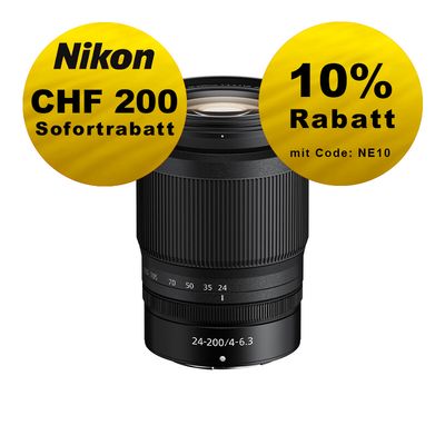 Nikon Z 24-200mm 4.0-6.3 VR - ''Swiss Garantie'' - inkl. CHF 200 Sofortrabatt