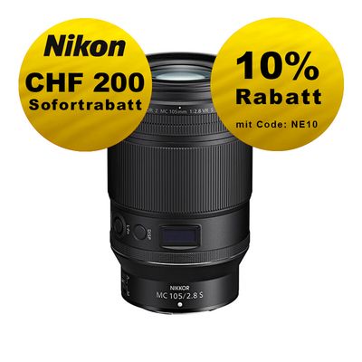 Nikon Z MC 105mm 2.8 VR S - ''Swiss Garantie'' - inkl. CHF 200 Sofortrabatt