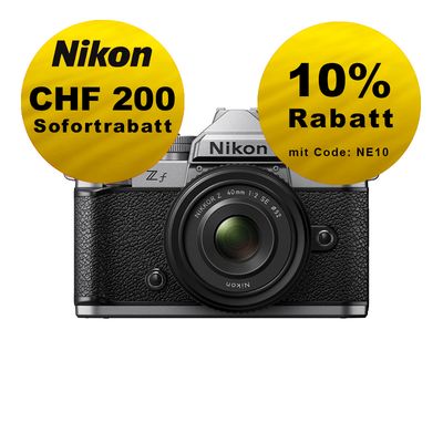 Nikon Z f  (silber) Kit mit 40mm 2.0 SE - ''Swiss Garantie'' - inkl. CHF 200 Sofortrabatt