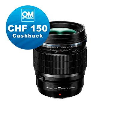 OM System M.Zuiko 25mm 1.2 Pro - CHF 150 Cashback + 5 Jahres Garantie